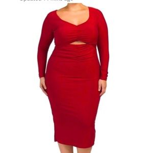 ELOQUII red metallic dress size 26 nwt